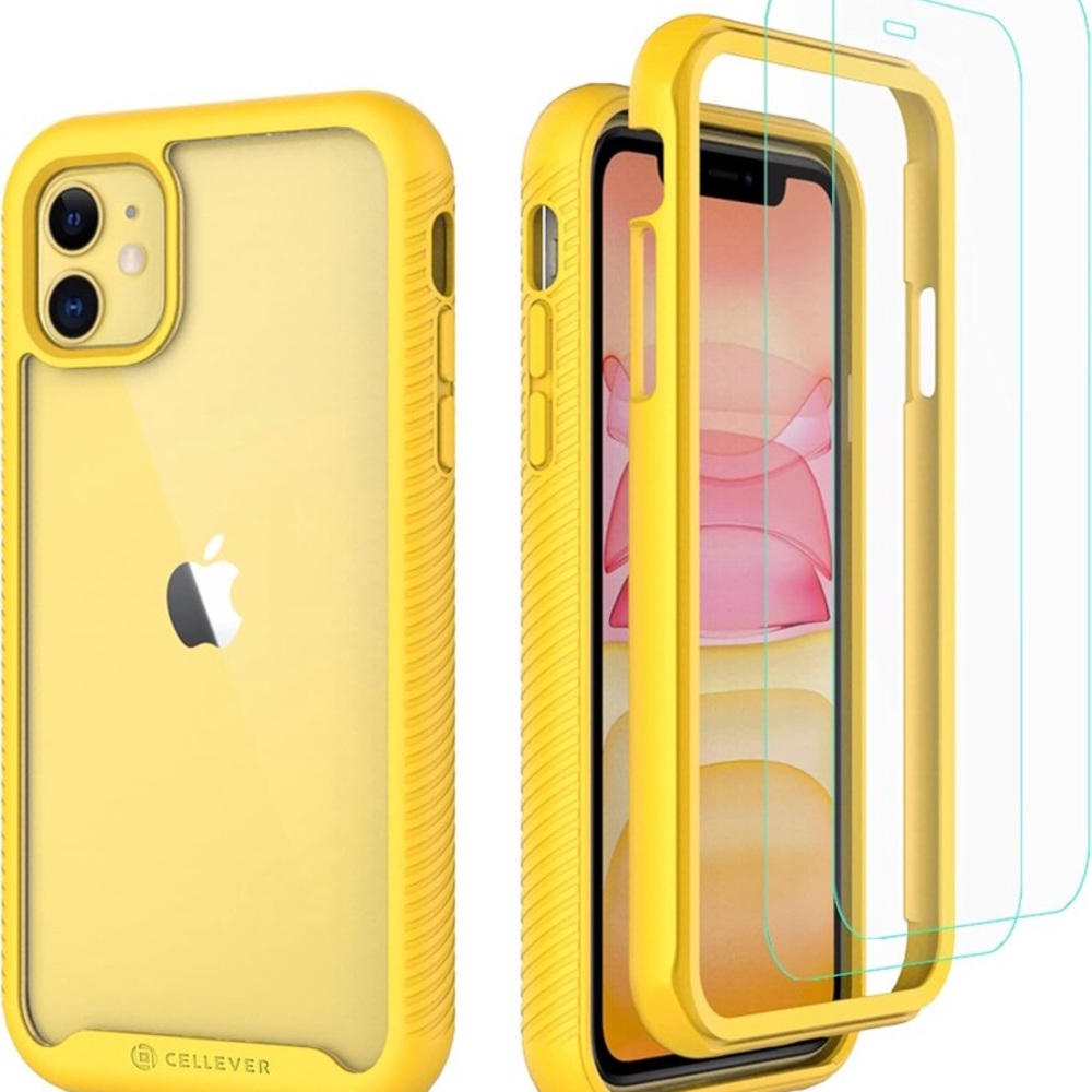 Yellow Phone Case with Screen Protector